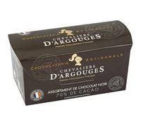 LES CHEVALIERS D ARGOUGES - Coffret Gourmand de Chocolats Noirs Intenses, Texture Fondante, 185g - Lot De 3