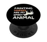 Les Chevaux évanouis sont Mon Animal Spirituel Un Cheval de Ferme Amusant PopSockets PopGrip Adhésif
