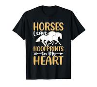 Les Chevaux laissent des Empreintes de Sabots sur Mon cœur T-Shirt