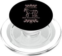 Les Chevaux Le vin Rend Tout Beau Les Amateurs de vin Aiment PopSockets PopGrip pour MagSafe