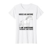 Les Chevaux sont géniaux, Je suis génial, Donc Je suis Un Cheval T-Shirt Graphique avec Valeur