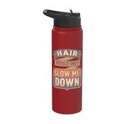 Les cheveux drôles de mon mari et de mon frère pour hommes ne feraient que me ralentir Stainless Steel Insulated Water Bottle