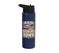 Les cheveux drôles de mon mari et de mon frère pour hommes ne feraient que me ralentir Stainless Steel Insulated Water Bottle