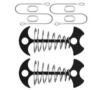 Les Chevilles de Pont, Les piquets d'attache à Poisson, enjeux en en Aluminium, 4 carabiners et 2 Cordes, système d'amarrage Lourd pour sécuriser Le matériel de Camping, grilles barbec