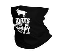 Les Chèvres Me Rendent Heureux Ultra-Douce Chapeaux Demi-Visage Séchage Rapide Protection du Visage Gaiter pour Moto Sports Yoga