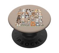 Les Chiens apprécient Heureux et Amoureux Une Tasse de café Le Matin PopSockets PopGrip Adhésif