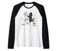 Les Chiens Caniche Dansent Amoureux Le Matin avec Une Tasse de café Manche Raglan