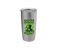 Les chiens de la Saint-Patrick font de la chance au quotidien Gobelet isotherme en acier inoxydable double paroi