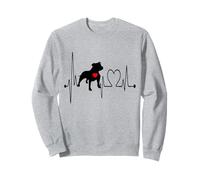 Les Chiens du Staffordshire Bull Terrier Heartbeat Dog sont Mon Cardio Sweatshirt