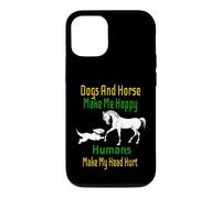 Les Chiens et Les Chevaux me rendent Heureux, Les Gens Ont des maux de tête Coque pour iPhone 12/12 Pro