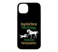 Les Chiens et Les Chevaux me rendent Heureux, Les Gens Ont des maux de tête Coque pour iPhone 14 Plus