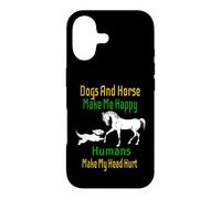 Les Chiens et Les Chevaux me rendent Heureux, Les Gens Ont des maux de tête Coque pour iPhone 17