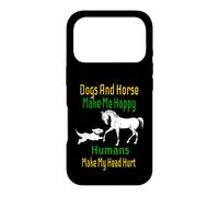 Les Chiens et Les Chevaux me rendent Heureux, Les Gens Ont des maux de tête Coque pour iPhone 17 Pro