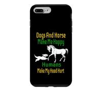 Les Chiens et Les Chevaux me rendent Heureux, Les Gens Ont des maux de tête Coque pour iPhone 7 Plus/8 Plus