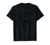 Les Chiens me rendent Heureuse, Pas Tant Que ça ! Amoureux des Animaux de Compagnie T-Shirt, Homme, Noir, M