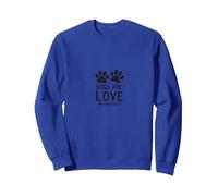 Les Chiens sont Amoureux des Animaux à Quatre Pattes Sweatshirt, Unisexe pour Adultes, Bleu Royal, M