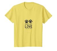 Les Chiens sont Amoureux des Animaux à Quatre Pattes T-Shirt, Enfant, Citron, 3 Ans