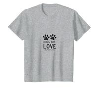 Les Chiens sont Amoureux des Animaux à Quatre Pattes T-Shirt, Enfant, Gris Chiné, 4 Ans