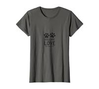 Les Chiens sont Amoureux des Animaux à Quatre Pattes T-Shirt, Femme, Asphalte, L