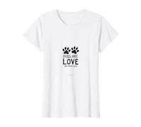 Les Chiens sont Amoureux des Animaux à Quatre Pattes T-Shirt, Femme, Blanc, L