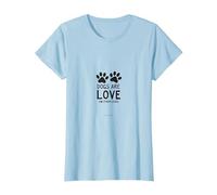 Les Chiens sont Amoureux des Animaux à Quatre Pattes T-Shirt, Femme, Bleu Céleste, XL