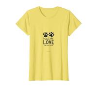 Les Chiens sont Amoureux des Animaux à Quatre Pattes T-Shirt, Femme, Citron, XXL