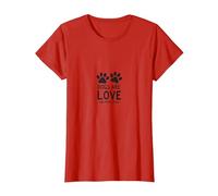 Les Chiens sont Amoureux des Animaux à Quatre Pattes T-Shirt, Femme, Rouge, 3XL