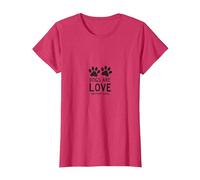 Les Chiens sont Amoureux des Animaux à Quatre Pattes T-Shirt, Femme, Rouge Chiné, XL