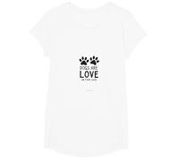 Les Chiens sont Amoureux des Animaux à Quatre Pattes T-Shirt, Fille, Blanc, XS