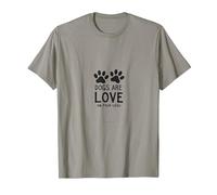 Les Chiens sont Amoureux des Animaux à Quatre Pattes T-Shirt, Homme, Ardoise, S