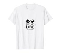 Les Chiens sont Amoureux des Animaux à Quatre Pattes T-Shirt, Homme, Blanc, S