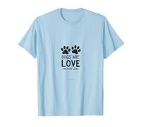 Les Chiens sont Amoureux des Animaux à Quatre Pattes T-Shirt, Homme, Bleu Céleste, 3XL
