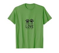 Les Chiens sont Amoureux des Animaux à Quatre Pattes T-Shirt, Homme, Herbe, M