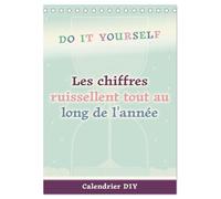 Les chiffres ruissellent tout au long de l'année (Calendrier de bureau 2026 DIN A5 horizontal), CALVENDO calendrier mensuel: Calendrier DIY pastel ... en toile de fond pour vos idées créatives
