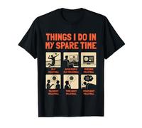 Les Choses Que Je Fais Pendant Mon Temps Libre : Volley-Ball, Design pour Hommes T-Shirt Graphique avec Valeur