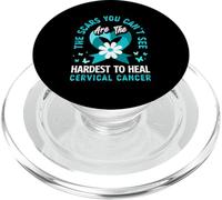Les Cicatrices Que Vous ne Pouvez Pas Voir sont Les Plus Difficiles à guérir Le Cancer du col de l'utérus PopSockets PopGrip pour MagSafe