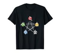 Les cinq éléments des arts martiaux Qigong, Tai Chi, Ying Yang T-Shirt