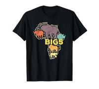 Les Cinq Grands Animaux africains : éléphant, rhinocéros, Buffle, Lion, léopard T-Shirt