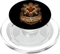 Les Cinq saintes plaies du Christ Latin Mass Catholic PopSockets PopGrip pour MagSafe