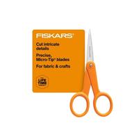 Les ciseaux Fiskars Premier No. Lot de 5 paires de ciseaux à tissu avec poignée orange à double boucle, ciseaux de couture et d'artisanat, orange
