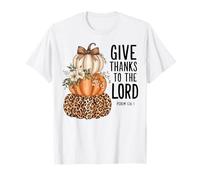 Les citrouilles d'automne chrétiennes rendent grâce aux psaumes du Seigneur T-Shirt