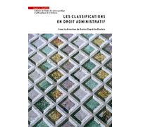 Les classifications en droit administratif - Xavier Dupré de Boulois - Mare & Martin - broché - Etude