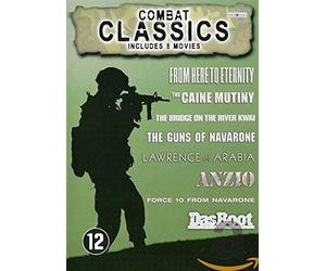 Les Classiques Coffret de Guerre - 8 films: Ouragan sur le Caine / Le Pont de la Rivière Kwai / Les Canons de Navarone / Lawrence d'Arabie / Anzio / Das Boot - Le Bateau (8 DVD)