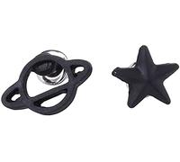 Les Clous Creux de Saturne en Boucles d'oreilles Noires pour Femmes définissent Une Perforation dans Un bel Espace vintageOpération Facile