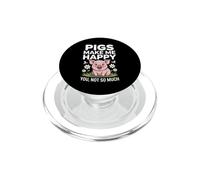 Les cochons me rendent Heureuse, ce n'est Pas si drôle PopSockets PopGrip pour MagSafe