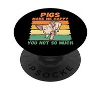 Les cochons me rendent Heureux Que Vous ne Soyez Pas trop Fort PopSockets PopGrip Adhésif