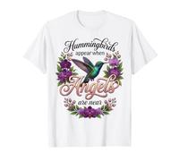Les colibris apparaissent Lorsque Les Anges sont Proches des orchidées Violettes T-Shirt