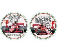 Les Colis Noirs LCN - Disque Azyme Formule 1 21 cm - Modèle Aléatoire - Voiture Course Decoration Gateau - 165