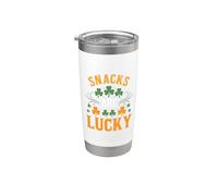 Les collations de la Saint-Patrick sont des manigances chanceuses Gobelet isotherme en acier inoxydable double paroi