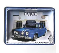 Les Collections Rétro Plaque métal R8 Gordini (20x15cm) modèle en Relief, Bleu